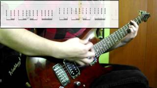 Muse  Hysteria Guitar Cover Play Along Tabs In Video [upl. by Ahseneuq889]