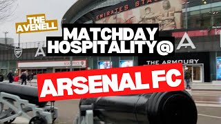 Arsenal hospitality in the Avenell Club  REVIEWED 👀 [upl. by Adnoloy]