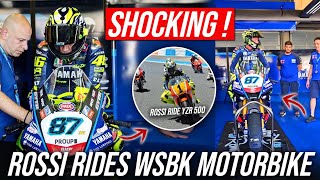 SHOCKING Valentino Rossi rides a WSBK racing motorbike at the Jerez Circuit [upl. by Ycnay657]