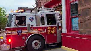 1075 FDNY Squad 252 gets toned to Box 0244 [upl. by Nylekcaj]