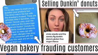 TikTok “Vegan Bakery” in trouble for selling Dunkin’ Donuts to unaware buyers ‼️ [upl. by Ayaladnot]