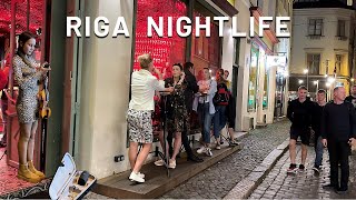 RIGA Latvia Wild NIGHTLIFE Walking Tour Old Town 🇱🇻 [upl. by Arbrab949]