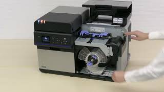 How to Load Roll Paper Fanfold Paper in Printer EPSON CWC8000 Series Easy Tips and Tricks 3labels [upl. by Enitsirk139]