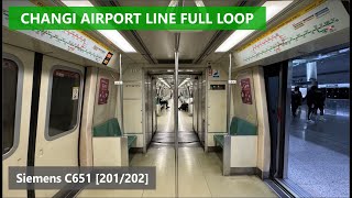 RETIRED 20092024 SMRT Siemens C651 – 201202 Changi Airport Line Full Loop [upl. by Anavi857]