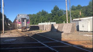 FranklinFoxboro Line Trains at Walpole August 13 2024 [upl. by Niltak71]