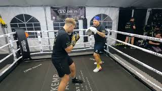 Boxing pads with Billy  Lee Kemp Boxing Academy St neots Cambridgeshire [upl. by Aicenad231]