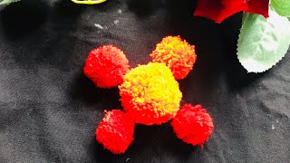 Pom pom handmade without A pom maker …… [upl. by Laurin]