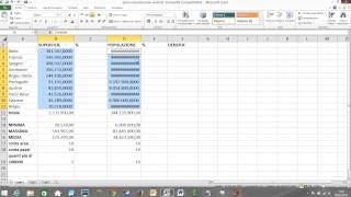 prima esercitazione excel 2014 2015 [upl. by Bremer]