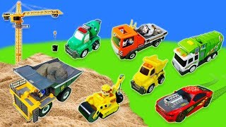 Spielzeug Baustelle Bagger Rennauto Kran Kipper Müllauto Traktor Spielzeugauto Kinderfilm [upl. by Kapeed]