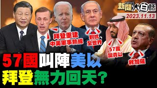 美軍機中東失事5死陰謀論？CIA驚伊朗軍援民兵彈道導彈？以色列嗆不惜與全世界為敵！中東六國會盟警告美以戰書！美軍B21匿蹤轟炸機首飛了！ 新聞大白話tvbstalk完整版 20231113 [upl. by Tenay]