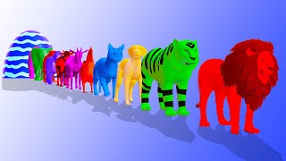 Paint Animal Transformation Elephant Tiger Lion Mammoth Gorilla Goose Cow GTA 5 Funny Ragdolls [upl. by Jakob]