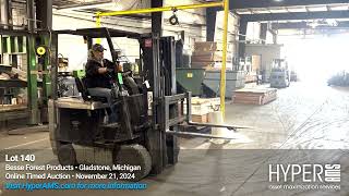 Nissan Forklift 36 Volt 4400 Capacity  Besse Forest Products  Gladstone MI  November 21 2024 [upl. by Leonerd416]