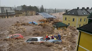 Austria paralyzed by flooding Europa in chaos Extreme floods destroy the capital of Vienna [upl. by Eentihw]