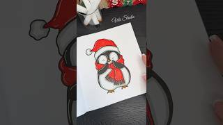 Satisfied ASMR Penguin 🐧 Christmas Colouring book asmr coloring satysfying [upl. by Ninerb]