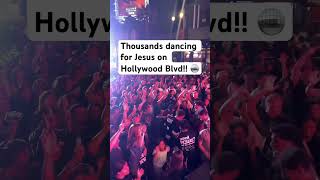 Thousands dancing for Jesus 🪩 revival worship hollywood [upl. by Dawes]