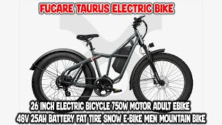 FUCARE TAURUS Electric Bike 750W Motor ebike 48V 25Ah Battery 26 Inch Fat Tire Electric Bicycle [upl. by Liahkim]