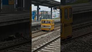 Tiny rail vehicle passing freiham station lol  deutschebahn construction idk [upl. by Lancelot]