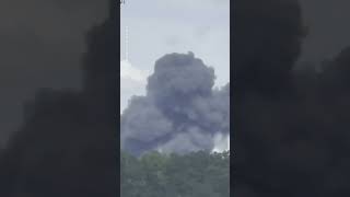 Two people safely parachute out of jet before it crashes at Michigan air show [upl. by Eniaj]