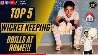 Top 5 Wicket keeping Drills at home  Stumping and Catching drills  Wicket Keeping Tips [upl. by Showker]