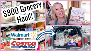 HUGE Monthly Grocery Haul Meal Plan Quick Meals For The Family [upl. by Averi]