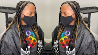 New Parting Method for Jumbo Knotless Box Braids Dopeaxxpana [upl. by Aldora]