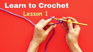 CROCHET FOR BEGINNERS LESSON 1  CROCHET FOR KIDS [upl. by Bartlet657]