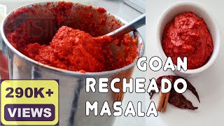 Goan Recheado Masala Recipe  Rechead Masala Goan Paste  Goan Recipes by Fatima [upl. by Eilrak]