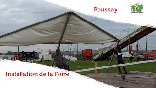 Les exposants de la Foire de Poussay sinstallent [upl. by Seigel]