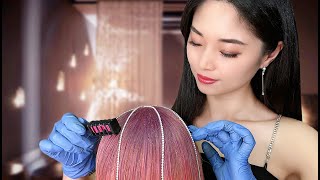 ASMR Sleep Inducing Kpop Hair Dye amp Styling [upl. by Anij211]