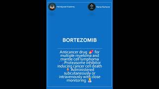 Bortezomib Anticancer drug for multiple myeloma and lymphoma 💊⚡🧑‍⚕️ nursing drug cancer [upl. by Davin]