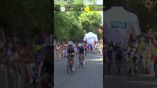 HERE WE GO 🚀 Pogacar attacks and only Vingegaard can follow 😍 tourdefrance [upl. by Stricklan]