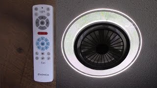 Aoncia Ceiling 8 Speed Fan amp Light Installation [upl. by Ward98]