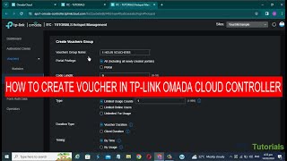 HOW TO CREATE VOUCHER IN TPLINK OMADA CLOUD CONTROLER  CREATE VOUCHERS IN OMADA [upl. by Patrizia]