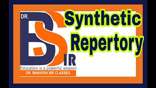 Synthetic Repertory  Repertory Homoeopathy  DrBhavesh Sir Classes [upl. by Moclam]