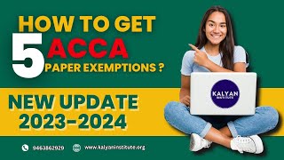 ACCA 5 Paper Exemptions  To Whom amp How  Explained [upl. by Aidaas]