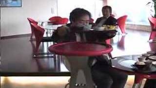 Table Robot serves a guest at lunch [upl. by Lorant]