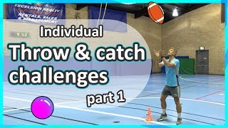 🤾🏻‍♀️🏈6 individual Throwing amp Catching challenges Part 1 grades K3  Teaching Fundamentals of PE [upl. by Doreg183]