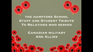 The Hamptons School  Remembrance Day 2021 Tribute to Military Relatives [upl. by Bilicki]