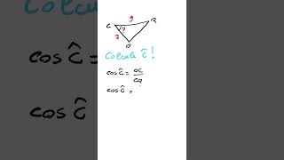 calculer un angle trigonométrie et cosinus shorts [upl. by Aimaj743]