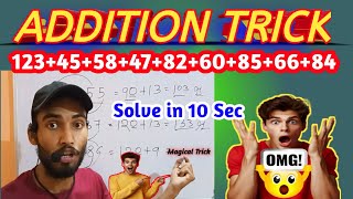 ADDITION  CALCULATION ADDITION UPDATE TRICKS  HOW TO INCREASE ADDITION  ADDITION SOLVE IN 10 Sec [upl. by Ynohtna186]