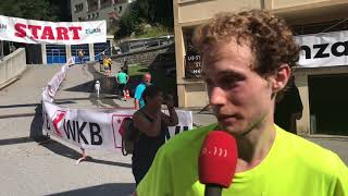 Interview mit Luca Matteo Benelli Sieger Kategorie Running beim Gondo Marathon 2018 [upl. by Gavan]