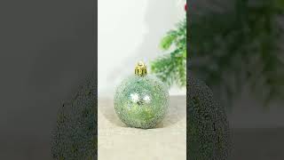 6cm Christmas Plastic Gold Glitter Ball Wirh Pvc Tube Xmas Tree Hanging Decoration [upl. by Annazus]