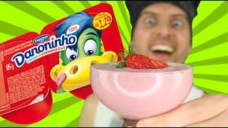 DANONINHO VEGANO CASEIRO RECEITA SUPER FÁCIL [upl. by Raffin]