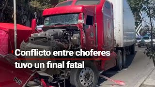 Ladrones son embestidos por tráileres en la autopista QuerétaroCelaya [upl. by Enilreug]