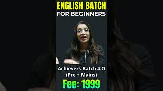 English Batch For Beginners Pre  Mains  Starts From 25th Sept  Link is in the description [upl. by Aneret]