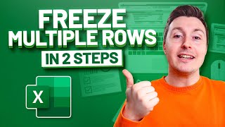 HOW TO FREEZE MULTIPLE ROWS AND COLUMNS EASY 2STEP METHOD [upl. by Adnol199]