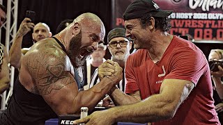 WWE Braun Strowman VS Devon Larratt  Arm Wrestling amp Fight 2021 [upl. by Canute963]