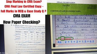 Paper Checking in CMA EXAM Step Marking in CMA Law Subject CMA Final Law Certified Copy Answer Copy [upl. by Meehsar743]