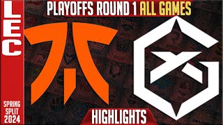 FNC vs GX Highlights ALL GAMES  LEC Spring Playoffs 2024 Upper R1  Fnatic vs GiantX [upl. by Attirb]