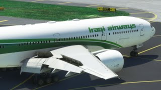 CRASH LANDING  Boeing 777 Iraqi Airways Landing at Soekarno–Hatta International Airport [upl. by Lucienne]